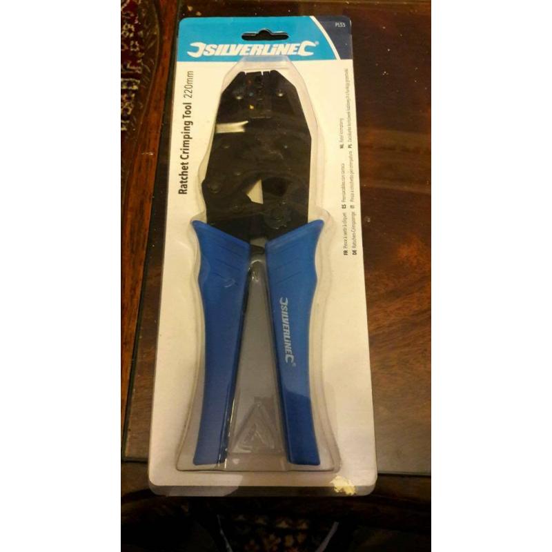 Silverline Ratchet Crimping Tool 220mm