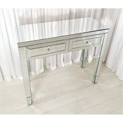 Dressing Table Glass Mirrored Vanity Table AMESBURY PREMIUM PLUS Console Desk