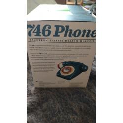 Classic Retro Petrol Blue 746 1960s British Telephone