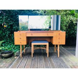 Mid century Meredew dressing table / desk and stool