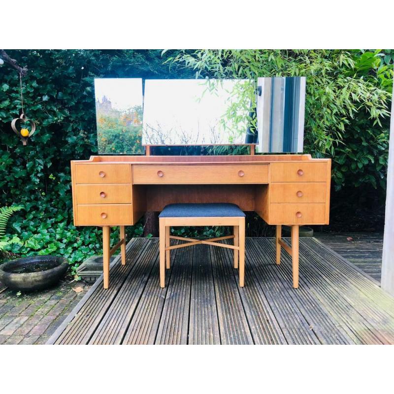 Mid century Meredew dressing table / desk and stool