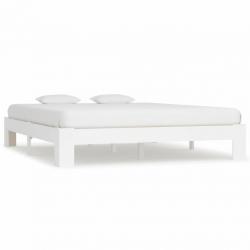 Bed Frame White Solid Pine Wood 180x200 cm 6FT Super King-283297