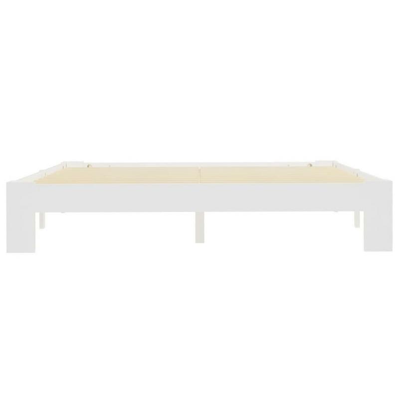 Bed Frame White Solid Pine Wood 180x200 cm 6FT Super King-283297