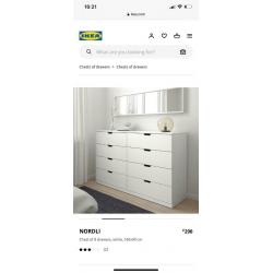 Ikea Nordli Chest of Drawers