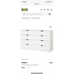 Ikea Nordli Chest of Drawers