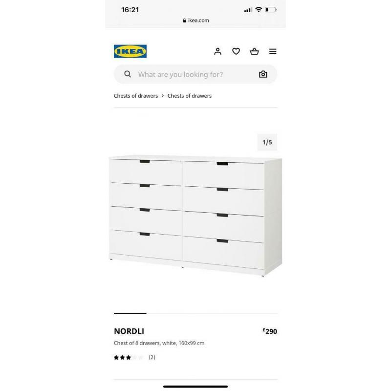 Ikea Nordli Chest of Drawers