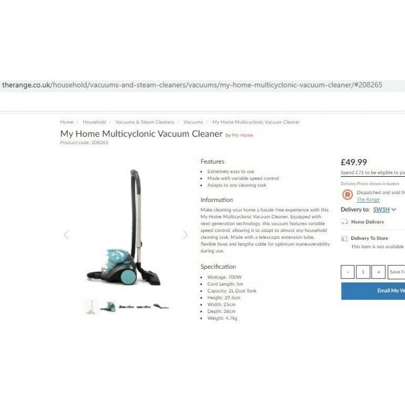 Vacuum cleaner - practically unused