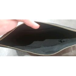 NWOT glitter clutch bag with DISCO motif