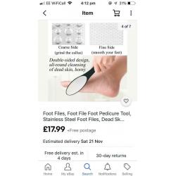 Foot files Brand-new in pack