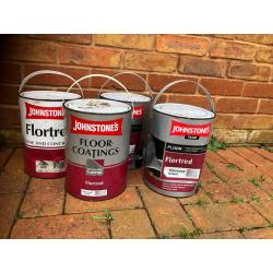 5 Tins Johnstones Green Flortred Floor Paint New