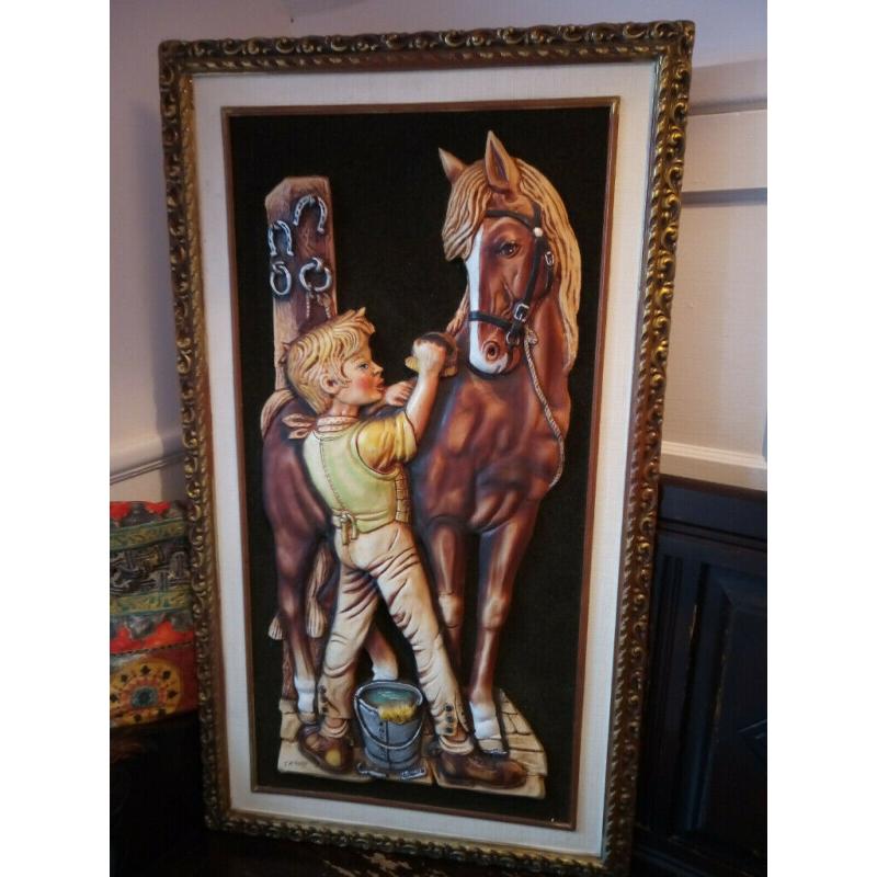 Quirky 1960s Large 3D Wall Art Picture 40 Inches Tall