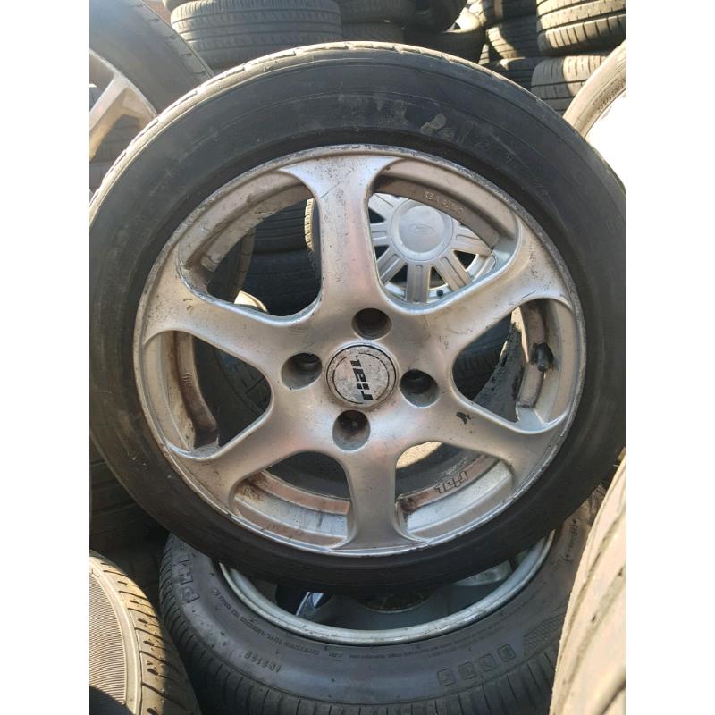 Rial alloy wheels rim with tyre peugeot 206