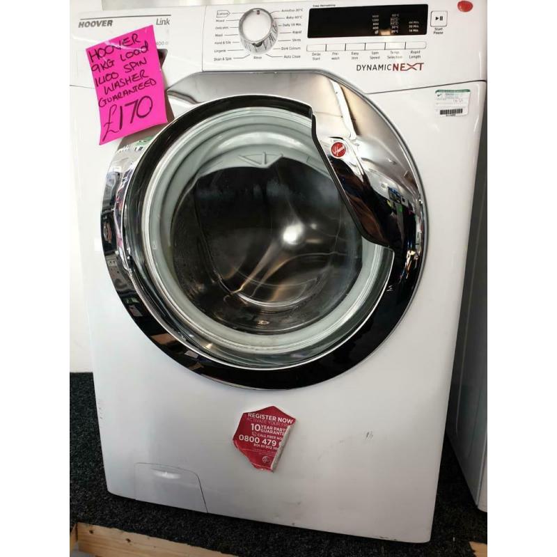 White hoover 9kg load 1400 spin washing machine