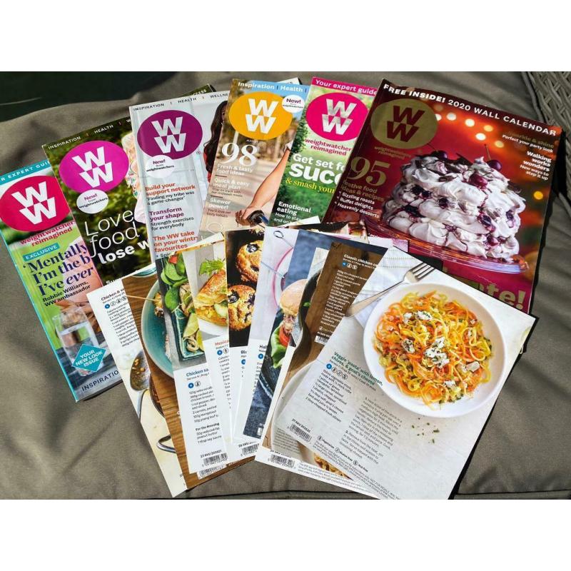 6 weight watchers magazines pls extra recipe cards