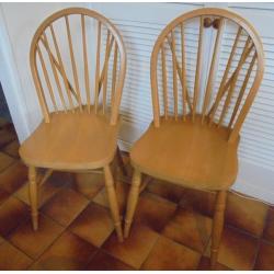 Two Stick Back Windsor Kitchen or Dining Chairs, ?45 for the pair