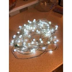 White Christmas tree lights