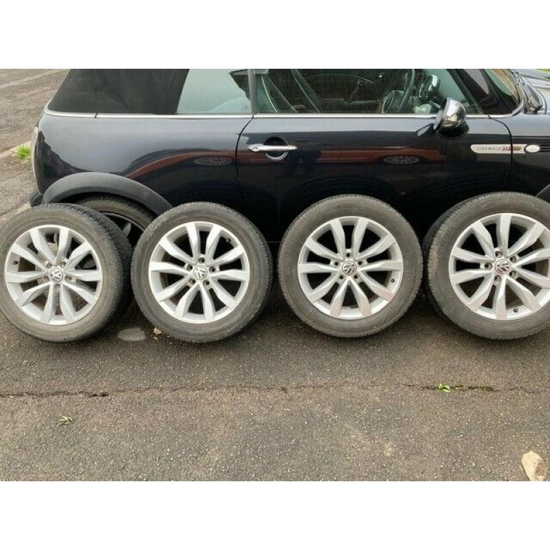 VW alloy wheels x4 with good tyres