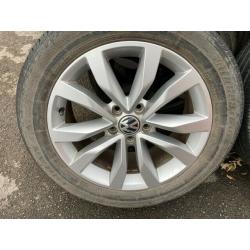 VW alloy wheels x4 with good tyres