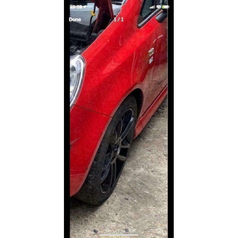 Vauxhall Corsa d passenger wing red