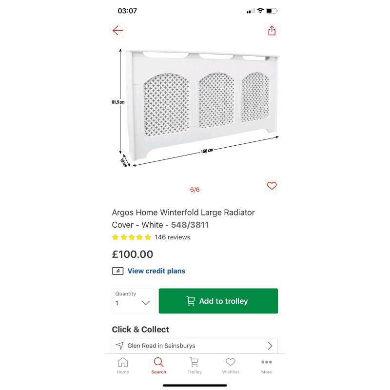 Odell Large Radiator Cover ?65. Real Bargains Clearance Outlet Leicest