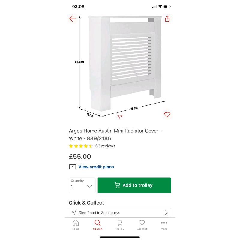 Odell Large Radiator Cover ?65. Real Bargains Clearance Outlet Leicest