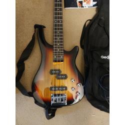 Bass guitar & amplifier