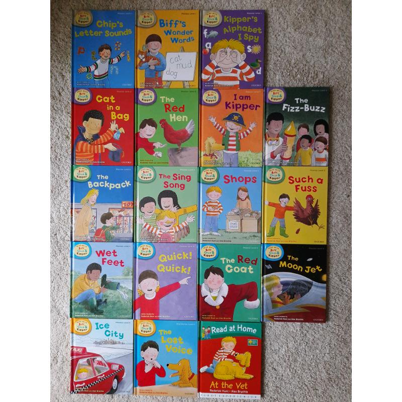 Kids books, Phonics, Biff and Chip, 18books