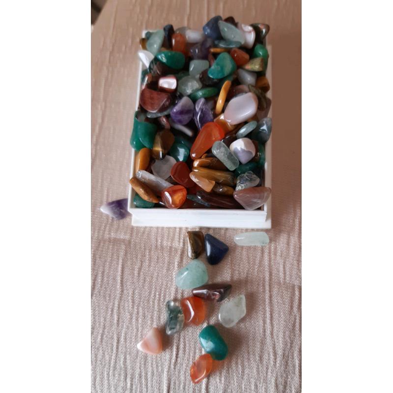 Box of gem/healing crystal stones