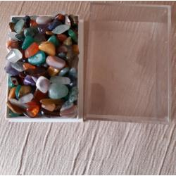 Box of gem/healing crystal stones