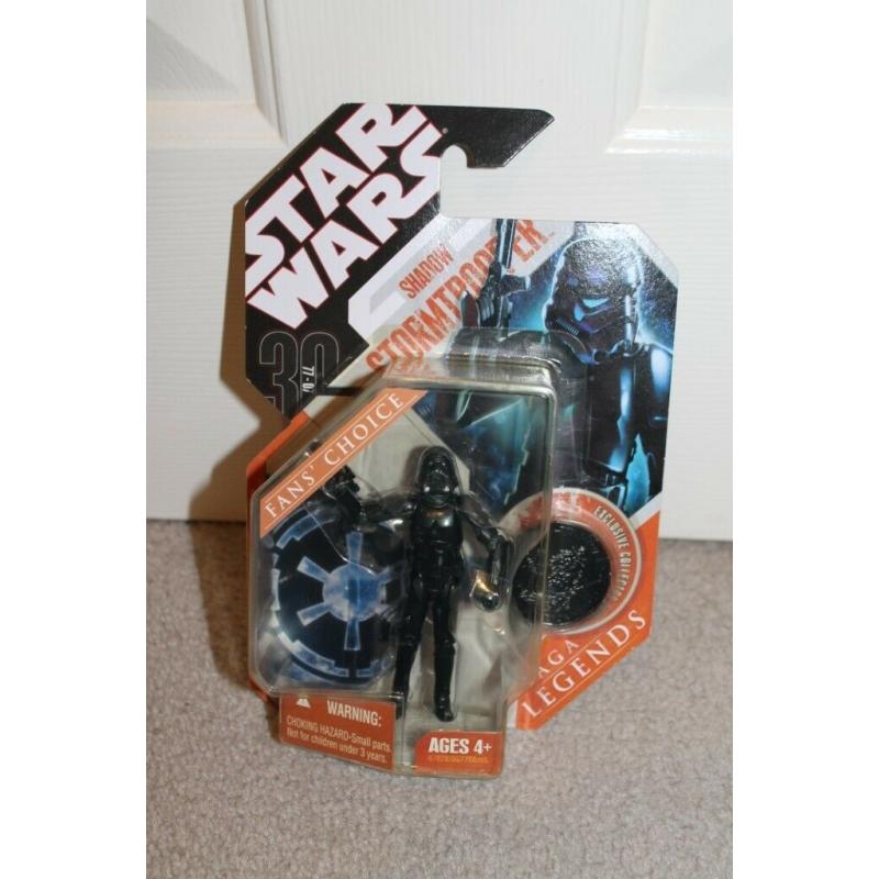 star wars 30th anniversary shadow stormtrooper carded action figure