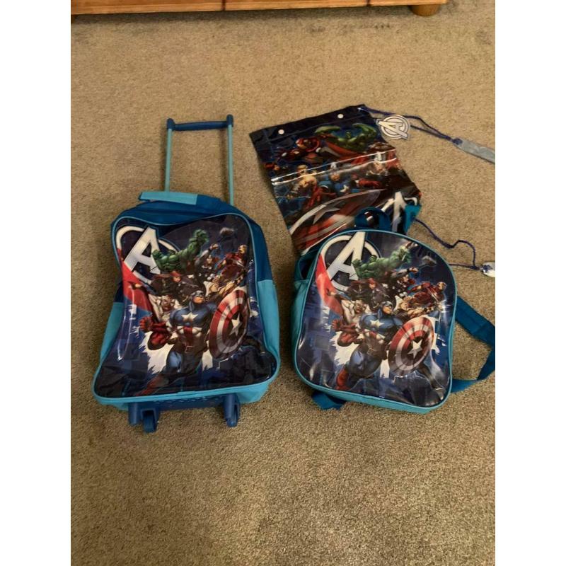 Boys avengers backpack set