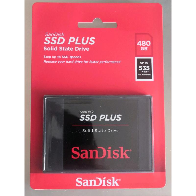 SanDisk 2.5&quot; SSD (SOLD STATE DRIVE) PLUS 480GB BRAND NEW IN BOX