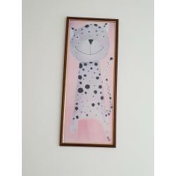 Leopard Print Framed Cat Picture