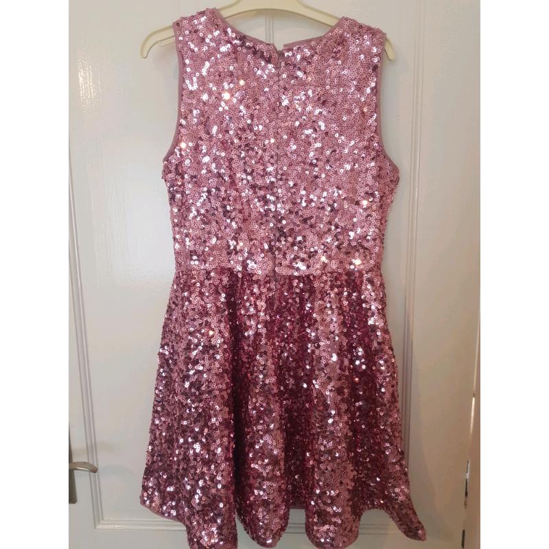 Pink Sequin Party Dress