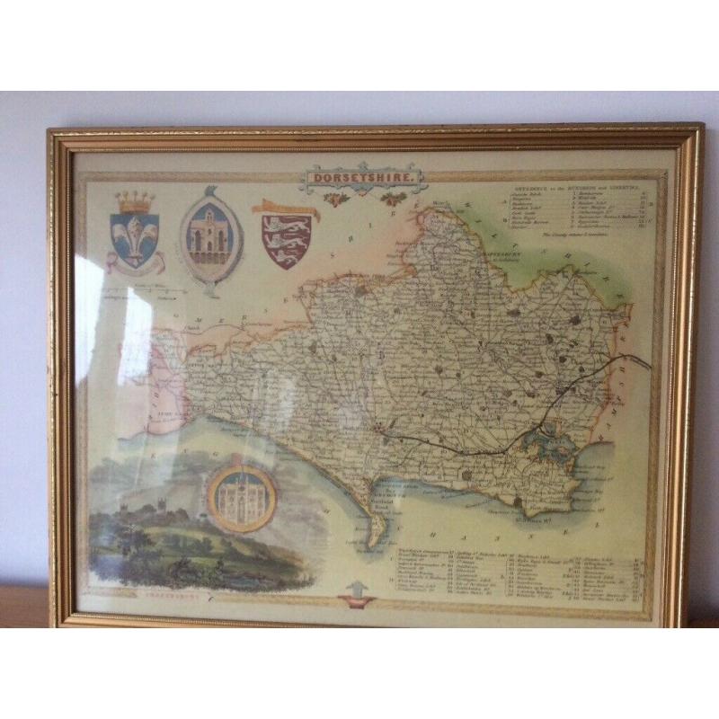 Framed Map of ?Dorsetshire?