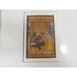 Miniature paintings India/Rajasthan in Oak frames