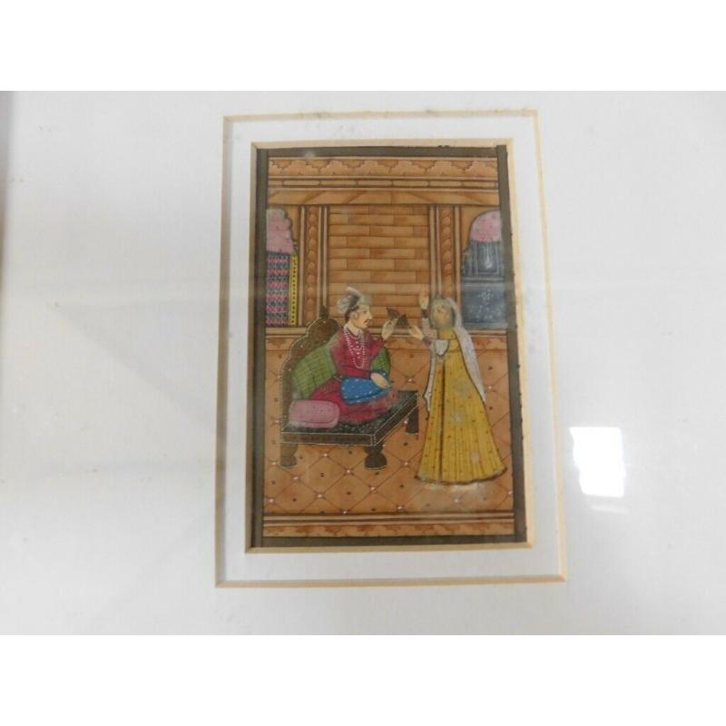 Miniature paintings India/Rajasthan in Oak frames