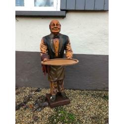 Vintage old man connoisseur waiter 3ft tall