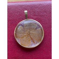 14K Yellow Gold 3-D 4-Leaf Clover Pendant.