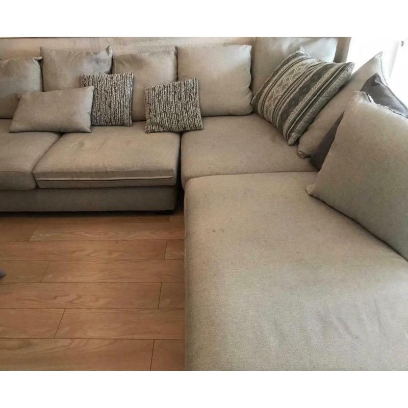 Spacious L shaped DFS sofa for sale