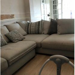 Spacious L shaped DFS sofa for sale