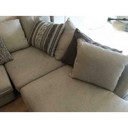 Spacious L shaped DFS sofa for sale