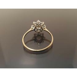 9ct Gold Opal & Cubic Zirconia Ladies Ring