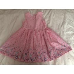 Pink flowery party dress age 6-7yrs