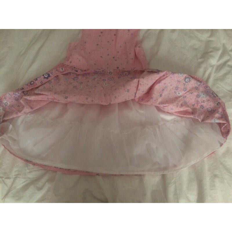 Pink flowery party dress age 6-7yrs