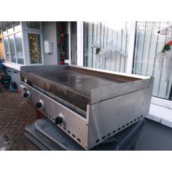 Gas hot plate catering trailer