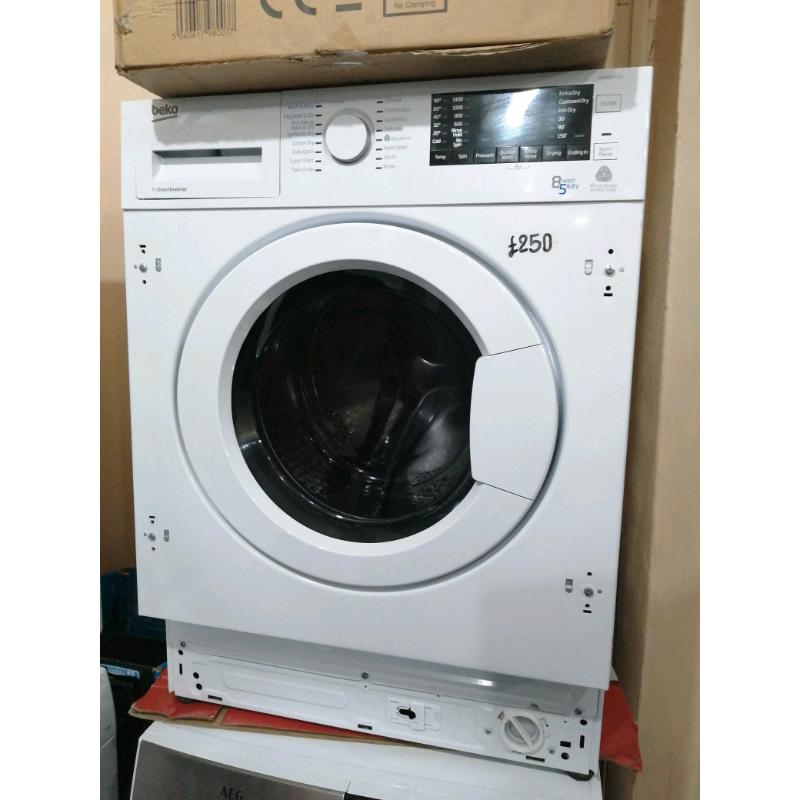 ????SALE????NEW GRADED WHITE 8KG BEKO BUILT IN INTEGRATED WASHER DRYER