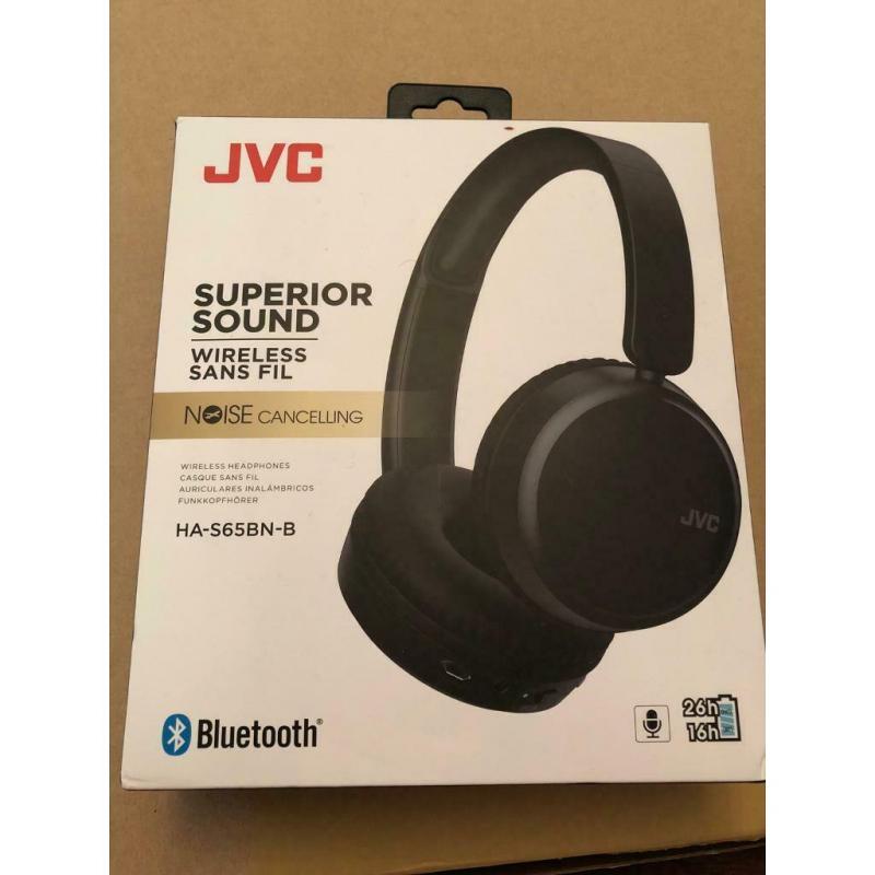 JVC HA-S65BN-B-U Wireless Bluetooth Noise-Cancelling Headphones - Black