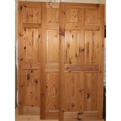 6 panel solid pine doors x3