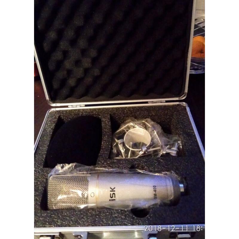 iSK BM-400 Studio Condenser Microphone + Shock Mount + Case